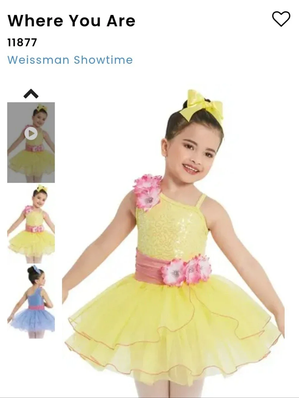 Weissman Girls Periwinkle Sequin Pink Floral Ballet Dance Costume